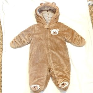 Little Wonders 0-3 month brown bear snow suit